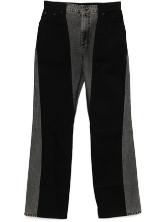 MUGLER Jeans dritti con effetto schiarito - Nero