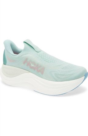 Hoka One One Womens Skyward Laceless Recovery Sneakers In Jadeite Sea Glass