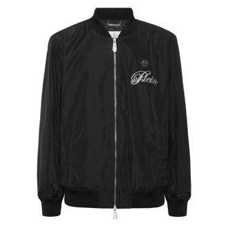 Philipp Plein Heren, Jassen, Zwart, Maat: S Nylon