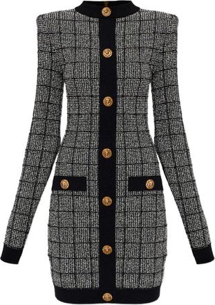 Balmain Abito a quadri - Grigio