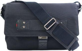 Gucci Black Nylon Leather Shoulder Bag (Pre-Owned)