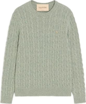 Valentino Garavani T-shirts en Poloshirts - Heren - Ronde hals truien - Groen - M - Nylon - Truien & Vesten