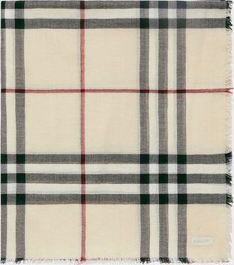 Burberry Giant Check Wool Scarf