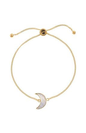 Freya Rose Adjustable Moon Bracelet in Gold at Nordstrom