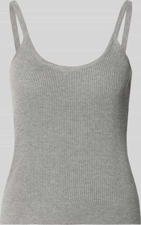 Karo Kauer Tanktop aus Viskose-Mix mit tiefem R&uuml;ckenausschnitt in Hellgrau, Gr&ouml;&szlig;e XL