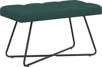 vidaXL Banco Con Tapicer&iacute;a Con Botones Verde Oscuro 80 X 40 X 46 Cm Vidaxl