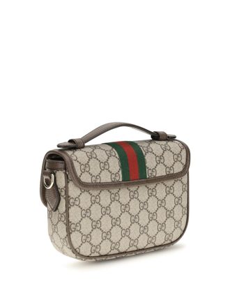 Gucci Womens Handbag Small Ophidia Gg Canvas Beige Fabric Handbags Hand Bags