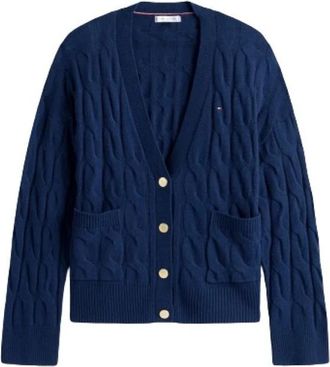 Tommy Hilfiger Truien - Dames - Vesten - Blauw - S - Truien & Vesten