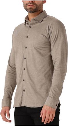 DeSoto Casual Kent Overhemd in Taupe - Heren - Casual Overhemden - Beige - L - Overhemden