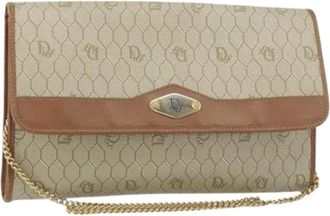 Dior Pre-owned Clutches, female, Beige, Size: ONE SIZE Pre-owned Vintage Shoulder Bag