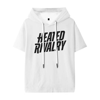 Generic Heated Rivalry Logo Merch Hooded T-Shirts Unisex Short Sleeve Tee Casual Clothes (L,White)
