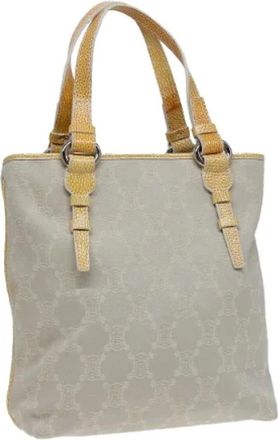 Celine Pre-owned Tote Bags, female, Beige, Size: ONE SIZE Pre-owned Canvas Tote