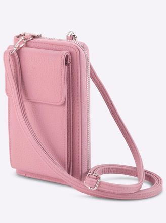 Heine Handytasche HEINE, Damen, Gr. B/H/T: 10,5cm x 18,5cm x 3cm, rosa (rose), Polyurethan, unifarben, Taschen Handytasche