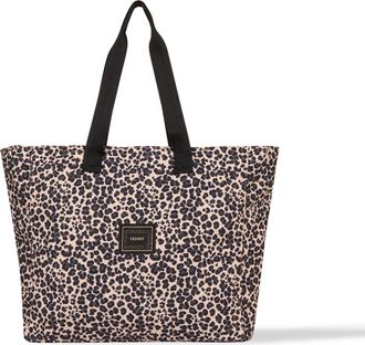 Freddy Borsa shopper in canvas animalier con zip e logo FREDDY