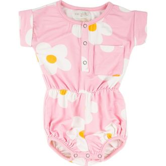 Miki Miette Judy Romper in Pink at Nordstrom, Size 12M