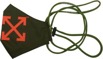 Off-white Polyester Mondkapje - Heren - Accessoires - Groen - ONE Size - Polyester - Accessoires