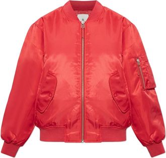 Anine Bing Leon Bomberjack - Dames - Bomber jackets - Rood - XS - Polyester - Jassen