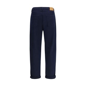 Brunello Cucinelli Mens Blue Cotton Straight-Leg Jeans Clothing