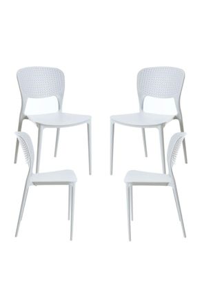 Regalos Miguel Packs Sillas Jard&iacute;n - Pack 4 Sillas Fresk - Blanco