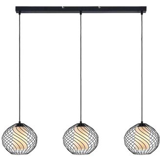 Lindby L&aacute;mpara Colgante cedrice En Negro De Metal - Lindby
