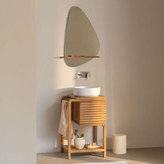 Sklum Conjunto De Mueble De Ba&ntilde;o En Madera De Teca Bradley Sklum