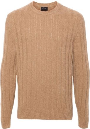 Brioni long-sleeve sweater - men - Cashmere/Silk - 50 - Brown