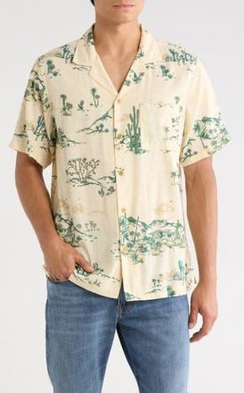 Lucky Brand Desert Print Camp Shirt in Desert Sage at Nordstrom Rack, Size Xx-Large