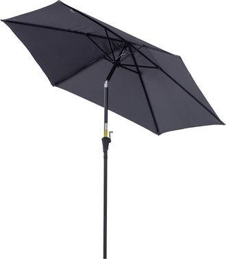 OUTSUNNY Sombrilla de jard&iacute;n 260x260x235 cm gris