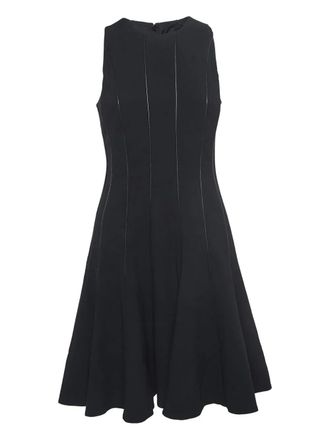 Ralph Lauren seam-detail dress - women - Silk/Elastane/Wool/Elastane - M - Black
