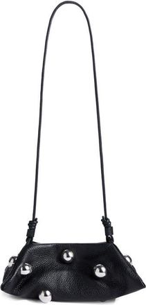 Altuzarra Mini Origami Studded Leather Crossbody Bag in Black/silver at Nordstrom