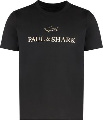 Paul & Shark Black Logo Crew Neck T-Shirt