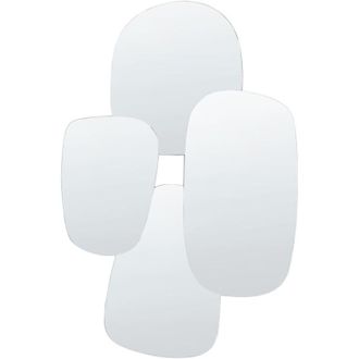 Beliani Beliani - Espejo De Pared De Estilo Moderno En Color Plateado 80 X 120 Cm Vouzon