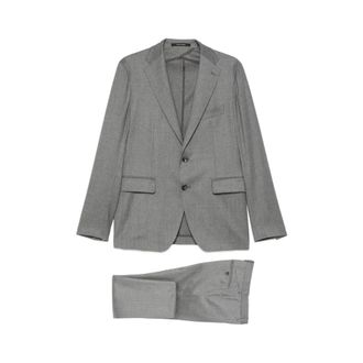 Tagliatore Single Breasted Suits, male, Gray, Size: M Single-breasted Suit