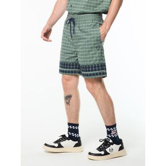 Sergio Tacchini Quadretto Cabana Short in Duck Green at Nordstrom, Size Xxx-Large