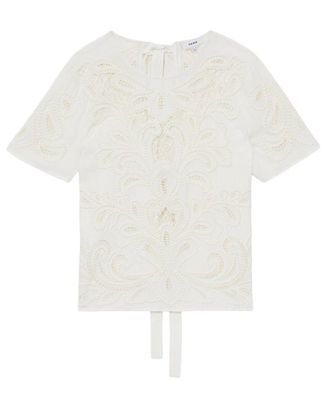 Reiss Iyla Floral Cut Out Top