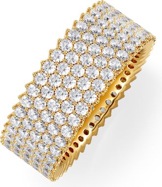 The Diamond Store Jasmine Lab Diamond Pave Eternity Ring 3.00ct G/VS in 18K Gold