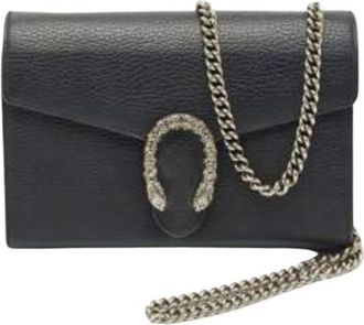 Gucci Black Leather Dionysus Crossbody Bag
