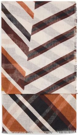 Mango Geometric Print Scarf in Brown at Nordstrom