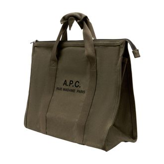 A.P.C. Mens Cotton Canvas Tote Khaki