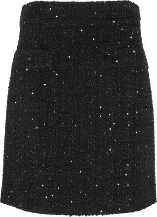 Fay Gonna corta svasata con pistagne - Dames - Korte rokken - Zwart - M - Leer - Rokken