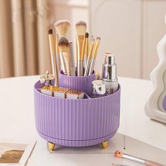 OEM Tubo Organizador Giratorio Para Brochas De Maquillaje Para Escritorio, Caja Para El Cuidado De La Piel, Giratorio, 15 15 12,5 Cm