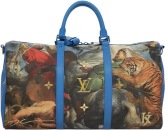 Louis Vuitton Tweedehands leren Louis Vuitton tassen - Dames - Vintage Weekendtas - Veelkleurig - ONE Size - Leer - Vintage