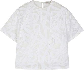Ports 1961 Top con dettagli in pizzo - Bianco
