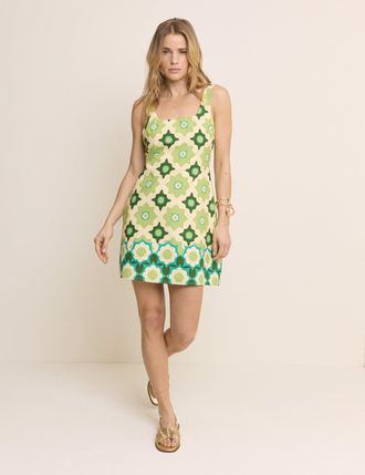 Nobody's Child Green Floral Connie Shift Dress