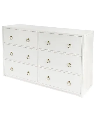 Butler Specialty Company Lark 6 Drawer White Dresser