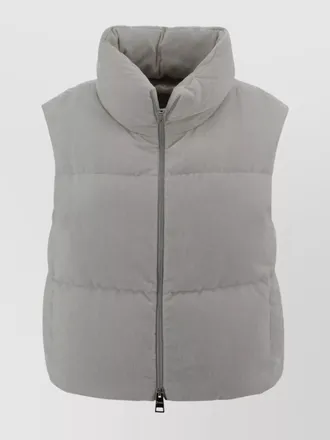 Herno velvet quilted sleeveless down waistcoat