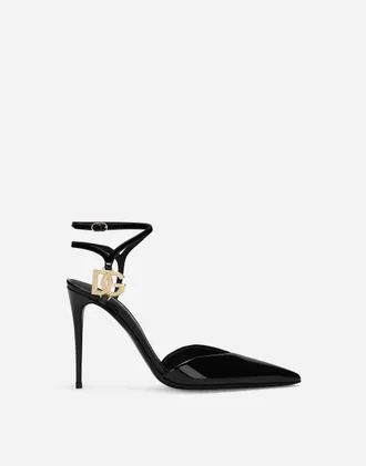 Dolce & Gabbana Patent Leather Slingbacks - Woman Pumps And Slingback Black 41