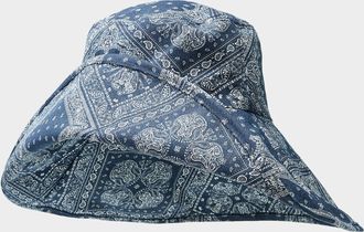 Simons Womens Wide-brim paisley bucket hat