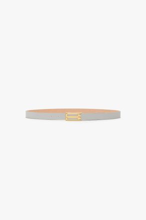 Victoria Beckham Dorian Belt In Magnesium Shiny Leather 100CM