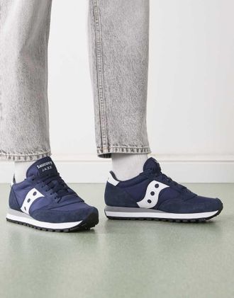 Saucony Jazz Original - Sneakers navy e bianche-Blu navy